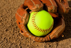 Softball and Mitt 346x238